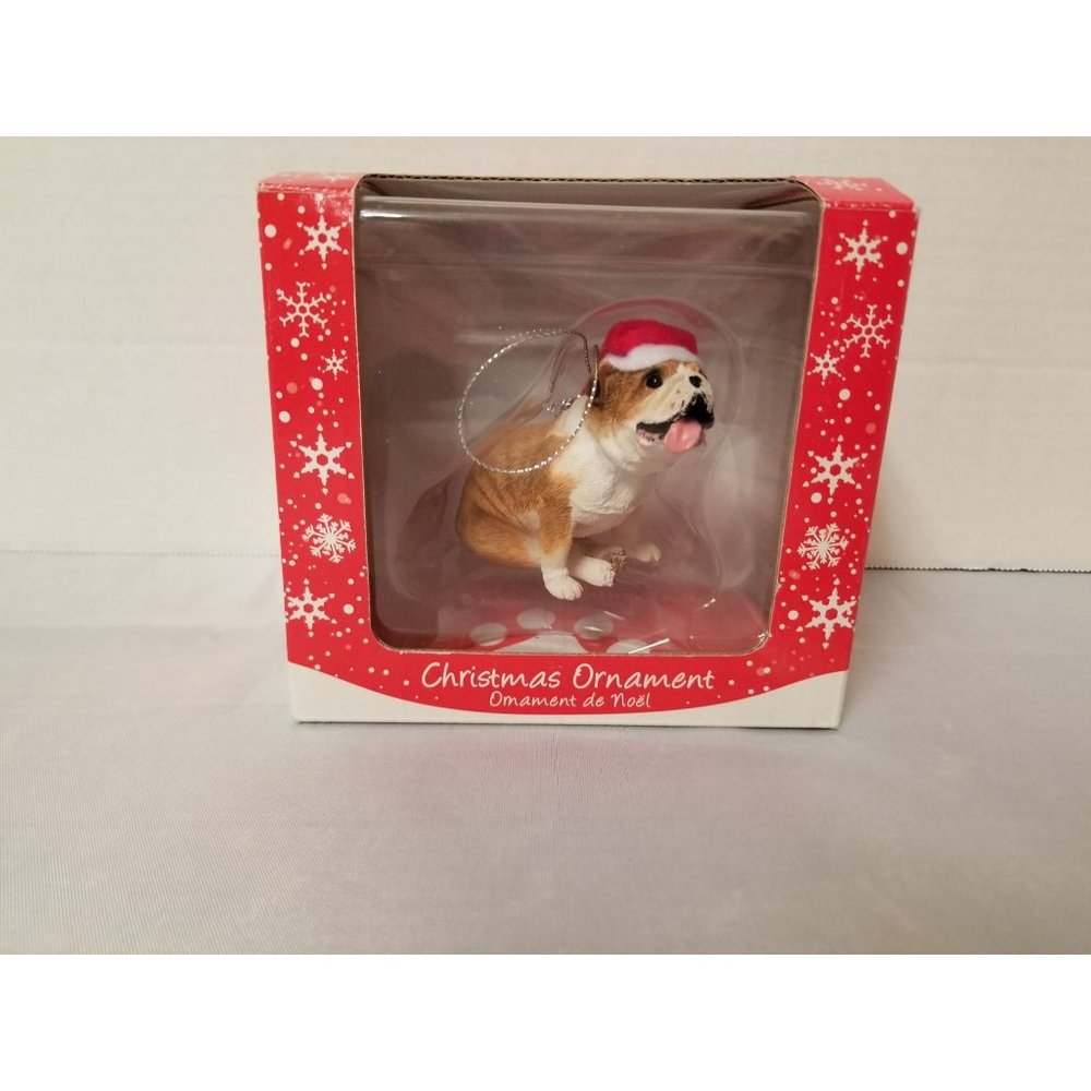 Christmas Ornament Bull Dog Fawn 3"